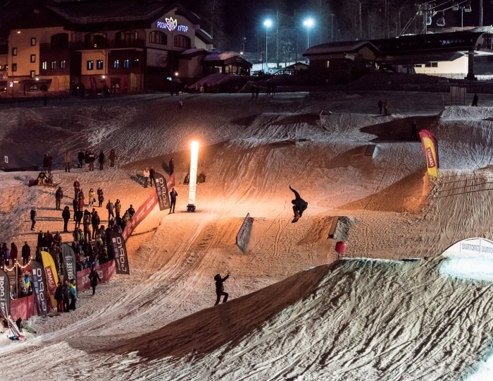 Зимние развлечения на территории курорта Красная Поляна (ex. Горки Город) - «Novotel Fit Krasnaya Polyana» / «Новотель Фит Красная Поляна» отель (бывш. «Novotel Congress»)